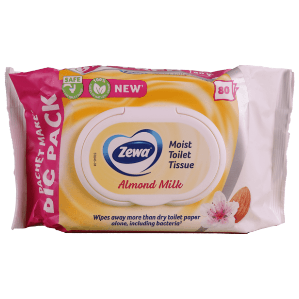 Vlažni toalet papir ZEWA almond milk 80kom 0