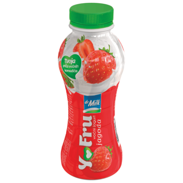 Voćni jogurt DR. MILK jagoda 330g 0