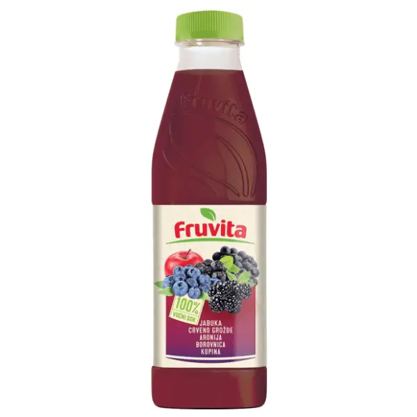 Voćni sok FRUVITA jabuka grožđe aronija borovnica kupina 750ml 0