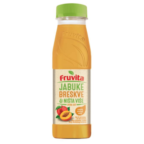 Voćni sok FRUVITA jabuke breskve & ništa više 330ml 0