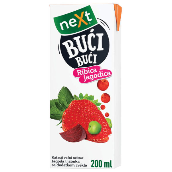 Voćni sok NEXT Bući bući jagoda 200ml 0