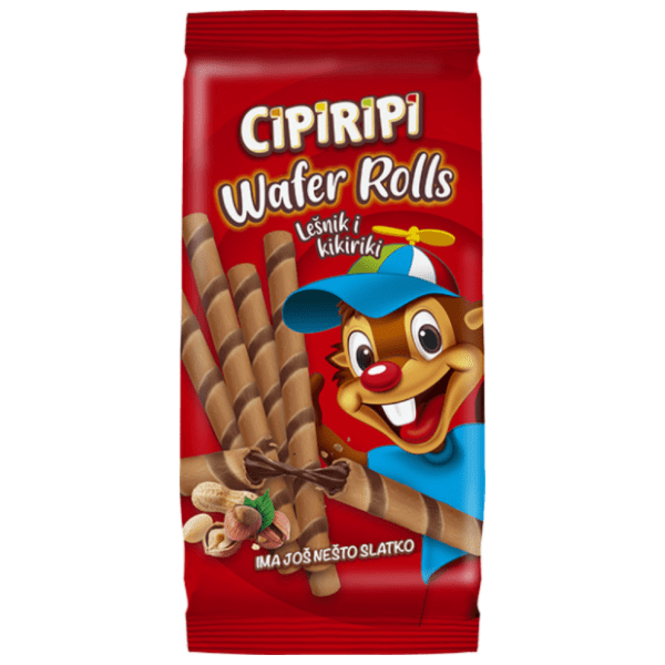 Wafl roleri lešnik kikiriki CIPIRIPI 150g 0