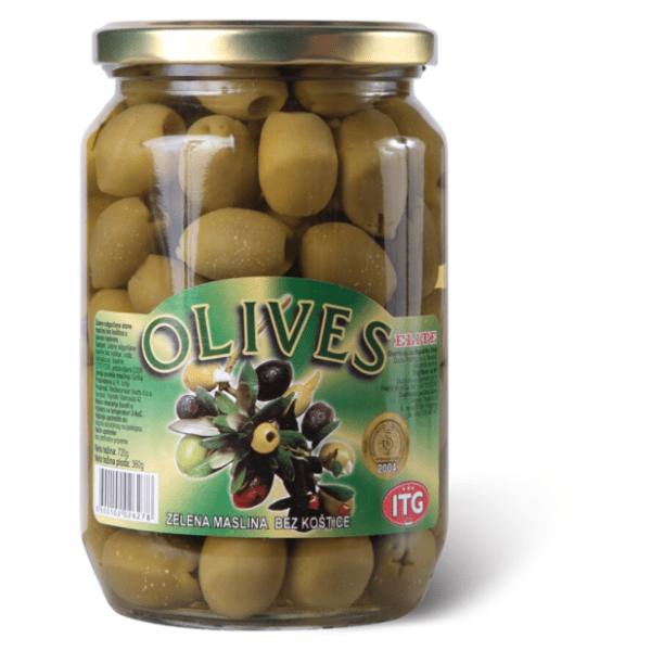 ITG zelene masline bez koštice 720g 0