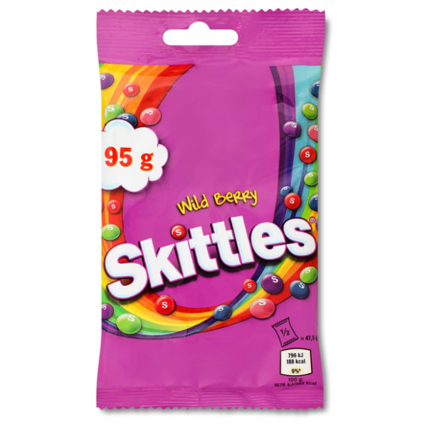 Bombone SKITTLES wild berry 95g 0