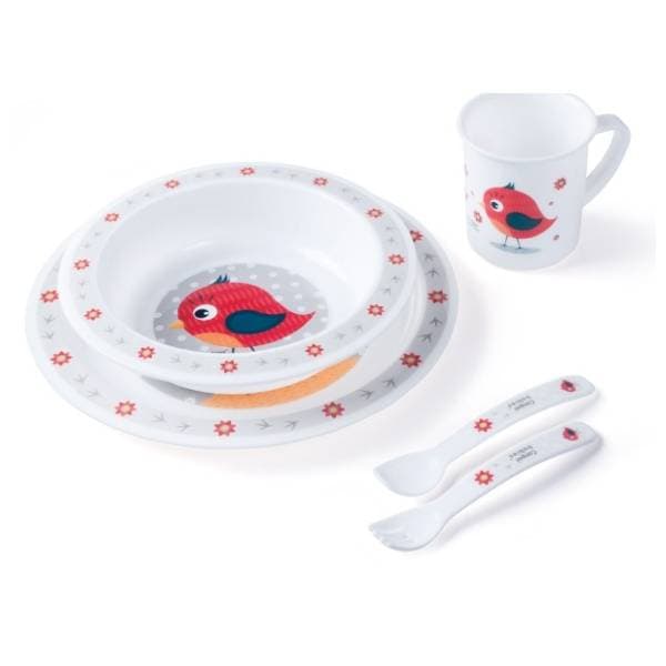 CANPOL BABIES Set za hranjenje beba Bird crveni 0