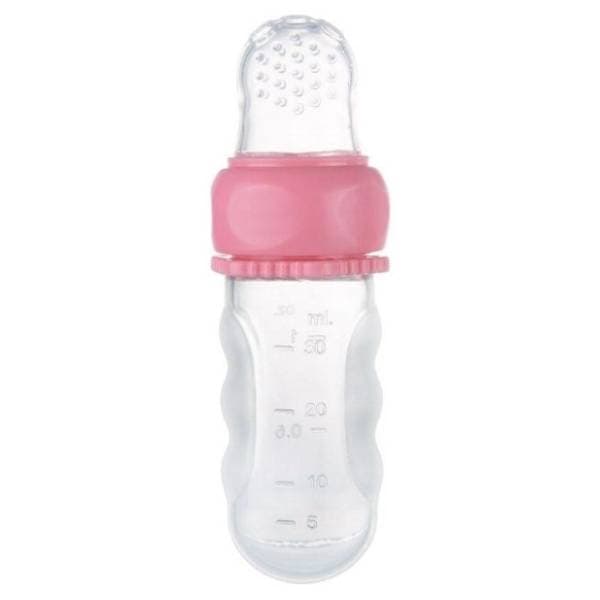 CANPOL BABIES Silikonska mljackalica pink 0