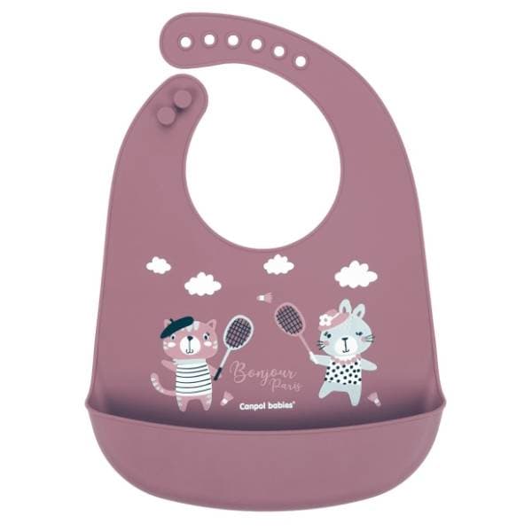 CANPOL BABIES Silikonska portikla za bebe Bonjour Paris bordo 0