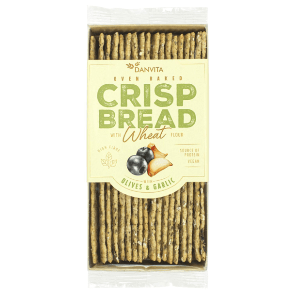 DANVITA Crisp bread hrskave pločice maslline beli luk 130g 0
