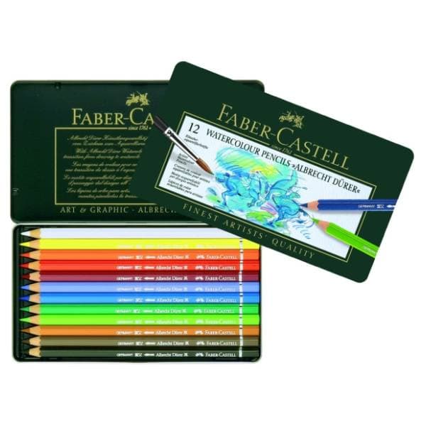 Drvene boje FABER CASTELL durer metalna kutija 12kom 0