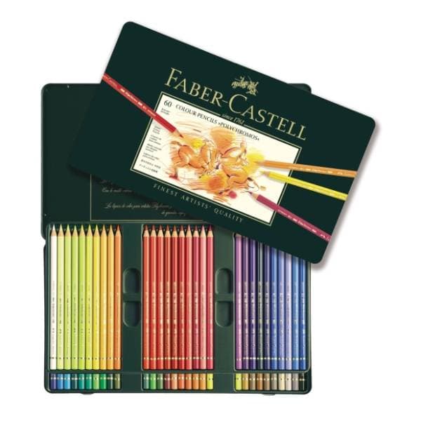 Drvene boje FABER CASTELL polychromos metalna kutija 60kom 0