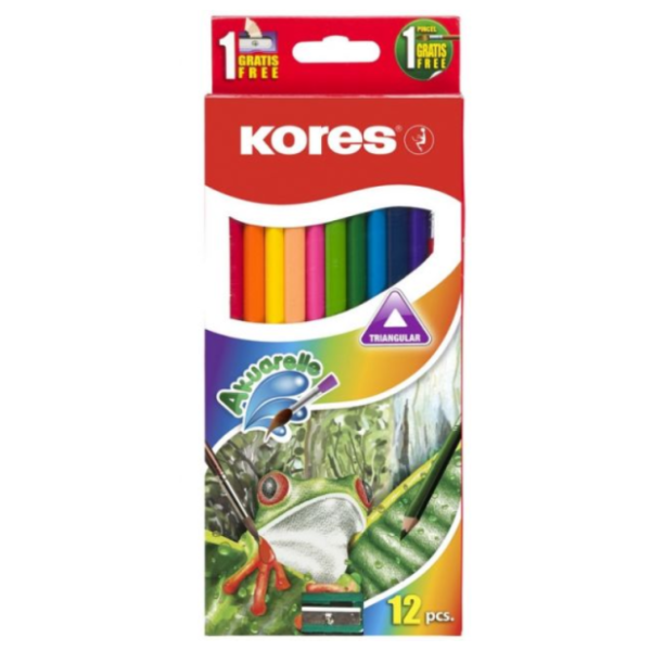 Drvene boje KORES akuarelle 12kom 0
