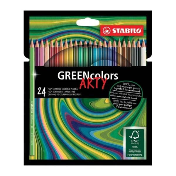 Drvene boje STABILO green arty set 24kom 0