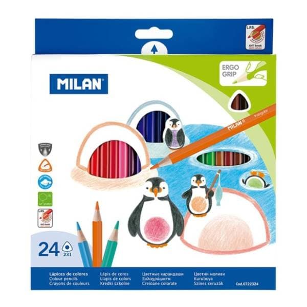 Drvene boje MILAN trouglaste 24kom 0