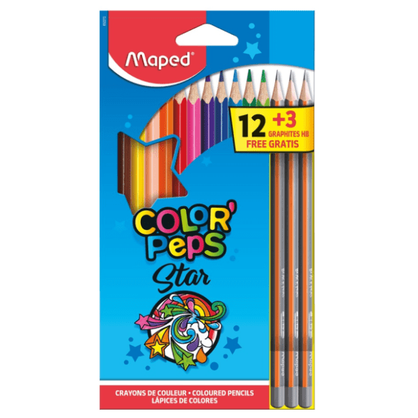 Drvene bojice MAPED color peps set 12+3 gratis 0