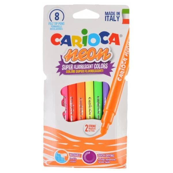 Flomasteri CARIOCA neon 8kom 0