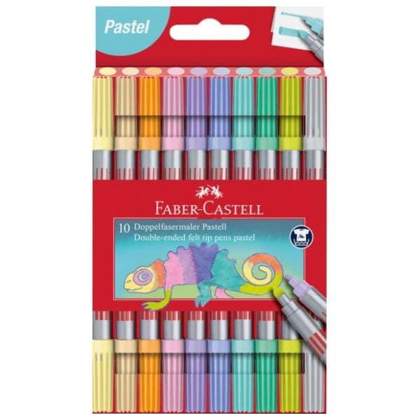 Dupli flomasteri FABER CASTELL pastel 10kom 0