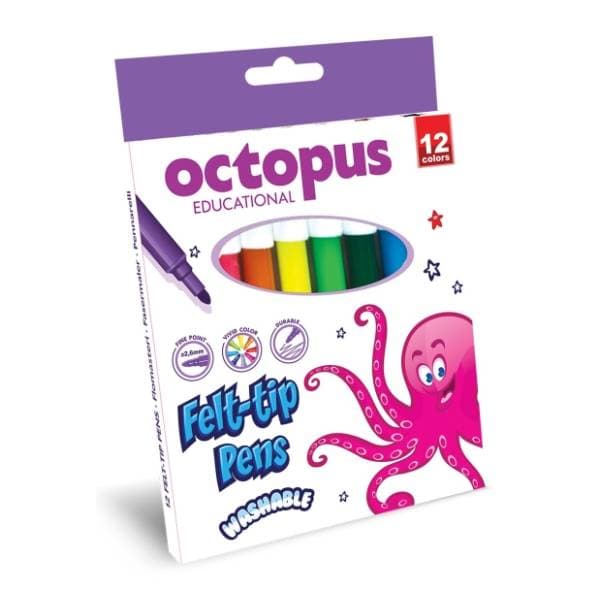 Flomasteri OCTOPUS unl vodoperiv 12kom 0