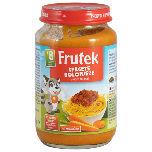 FRUTEK kašica špagete bolonjeze 190g 0