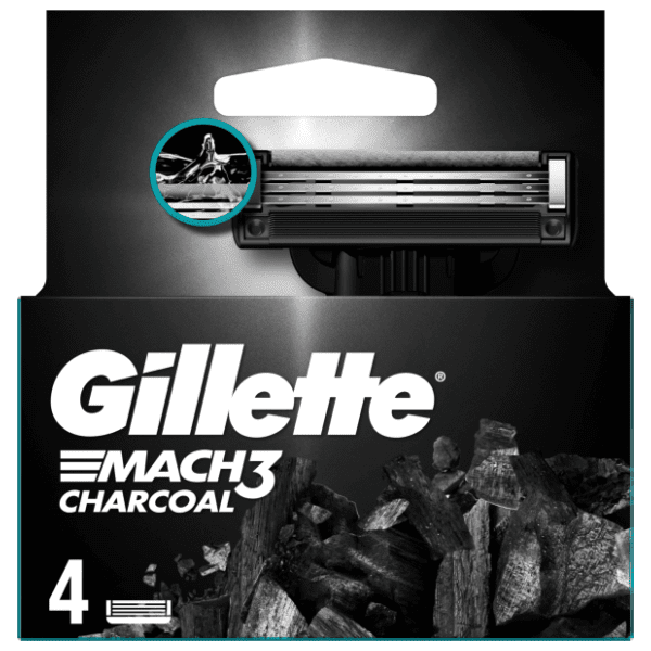 GILLETTE Mach3 charcoal patrone za brijač 4kom 0