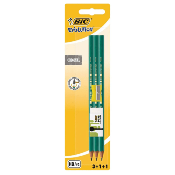 Grafitna olovka BIC evolution 3kom & zarezač i gumica gratis 0