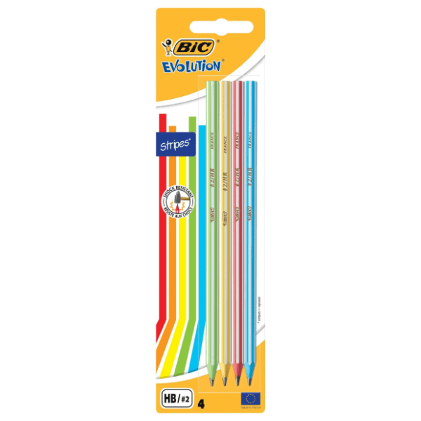 Grafitna olovka BIC evolution stripes 4kom 0