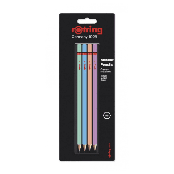 Grafitna olovka ROTRING metalic 4kom 0