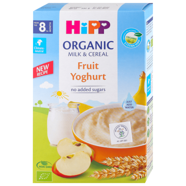 HIPP organic instant mlečna kaša voće i jogurt 250g 0