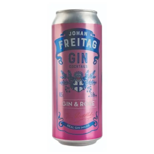 Koktel JOHAN FREITAG Gin&Rose 5% 500ml 0