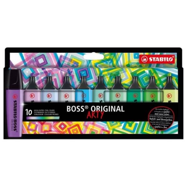 Markeri STABILO boss original arty hladne boje 10kom 0