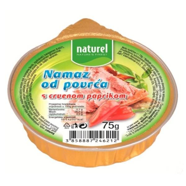 NATUREL namaz od povrća sa crvenom paprikom 75g 0