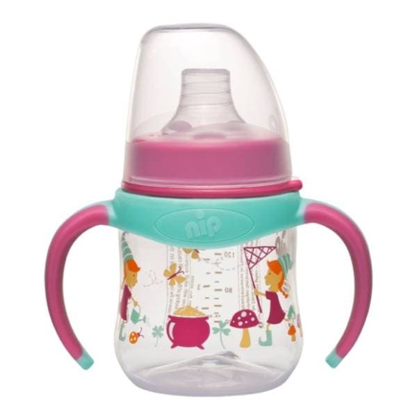 NIP flašica trening sa ručkama 150ml devojčice 0