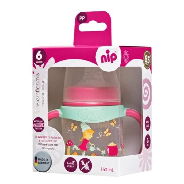 NIP flašica trening sa ručkama 150ml devojčice 1