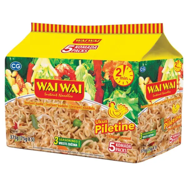 Nudle WAI WAI ukus piletine 5x75g 0