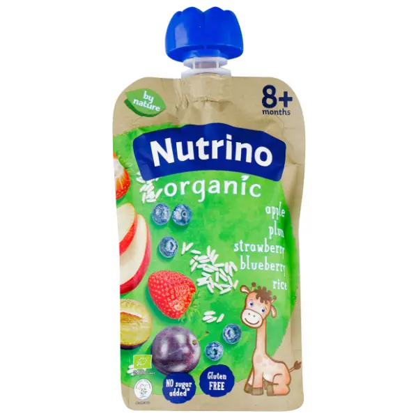 NUTRINO organska pirinčana kašica šljiva jagoda borovnica vitamin C 100g 0