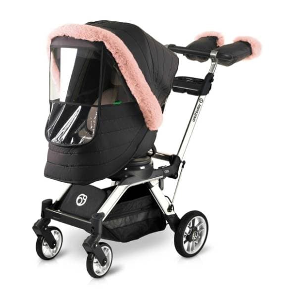 ORBIT BABY Zimski set za kolica crni sa roze krznom 0
