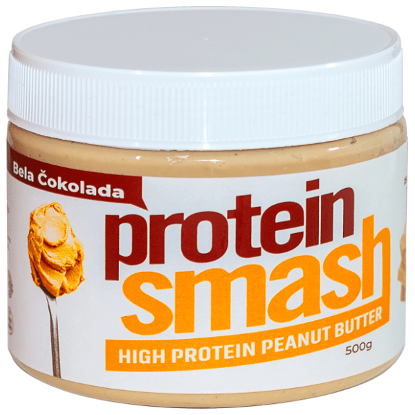 Kikiriki puter PROTEIN SMASH bela čokolada 500g 0