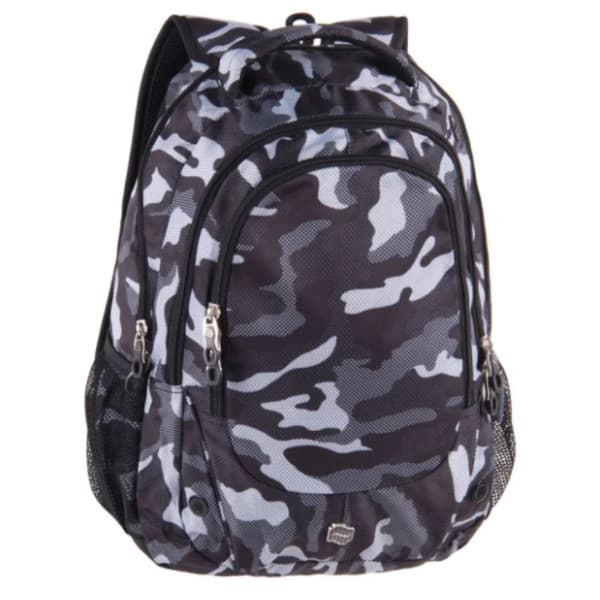 Ranac za školu PULSE Blast gray army crni 0