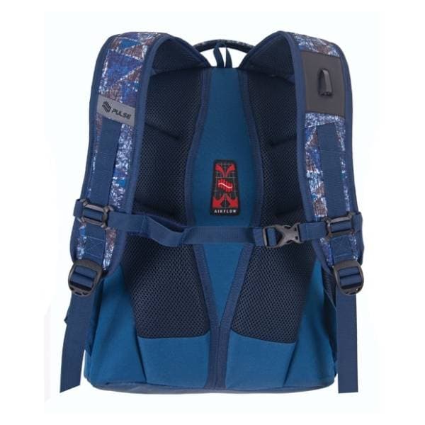 Ranac za školu PULSE Music blue triangle 1