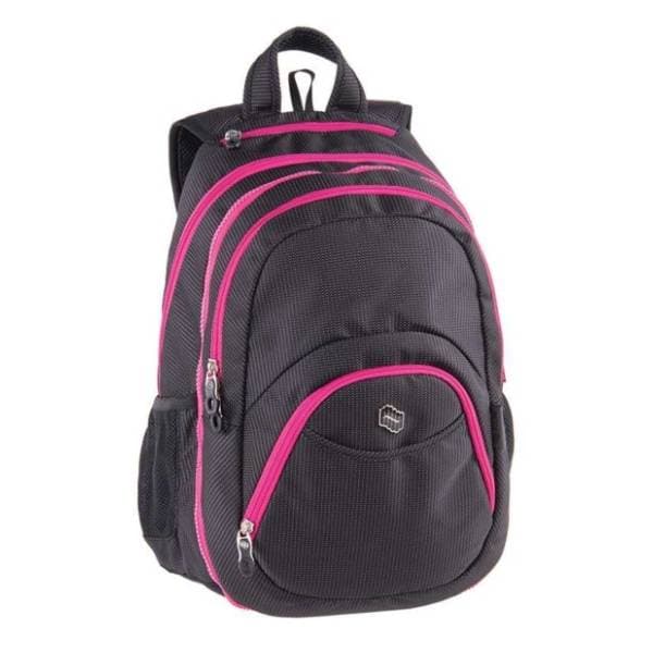 Ranac za školu PULSE Teens pink-black dot 0