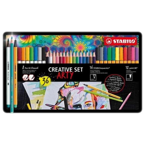 Set arty box STABILO za crtanje 36kom 0