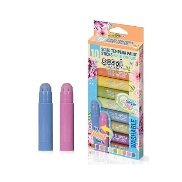 Tempere u stiku S-COOL pastel 10ml 10kom 0
