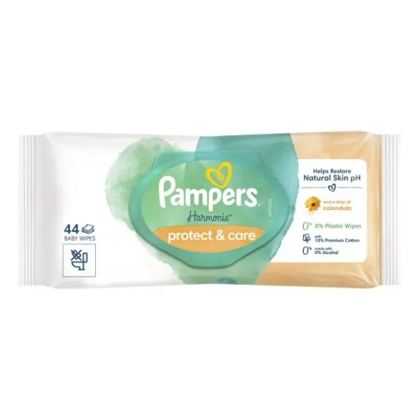 Vlažne maramice PAMPERS Harmonie protect & care 44kom 0