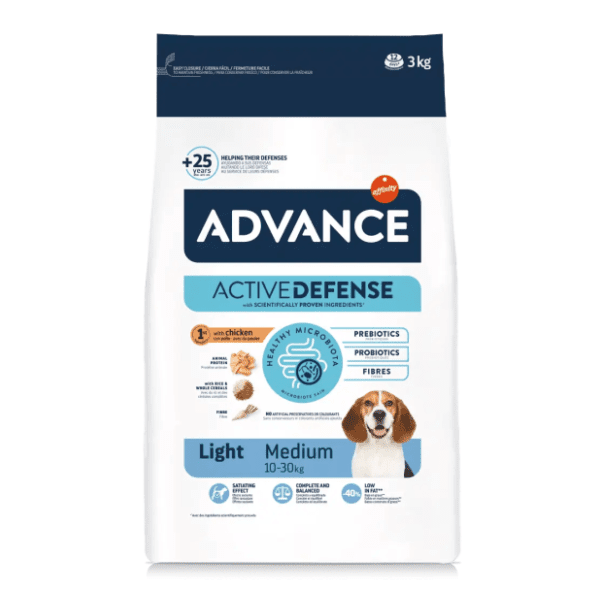 ADVANCE Medium light hrana za pse 3kg 0