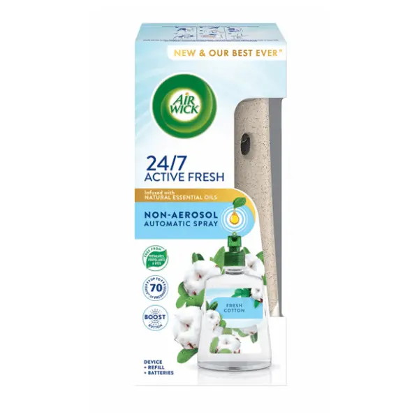 AIR WICK osveživač active fresh pamuk 228ml 0