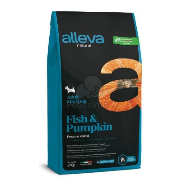ALLEVA Natural adult mini hrana za pse riba i bundeva 2kg 0