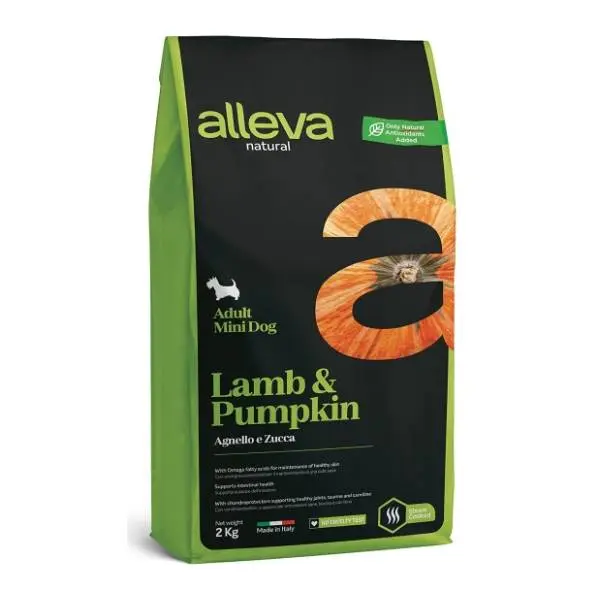 ALLEVA Natural adult mini jagnjetina i bundeva 2kg 0