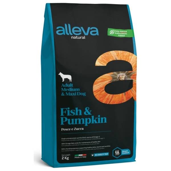ALLEVA Natural hrana za pse riba i bundeva 2kg 0