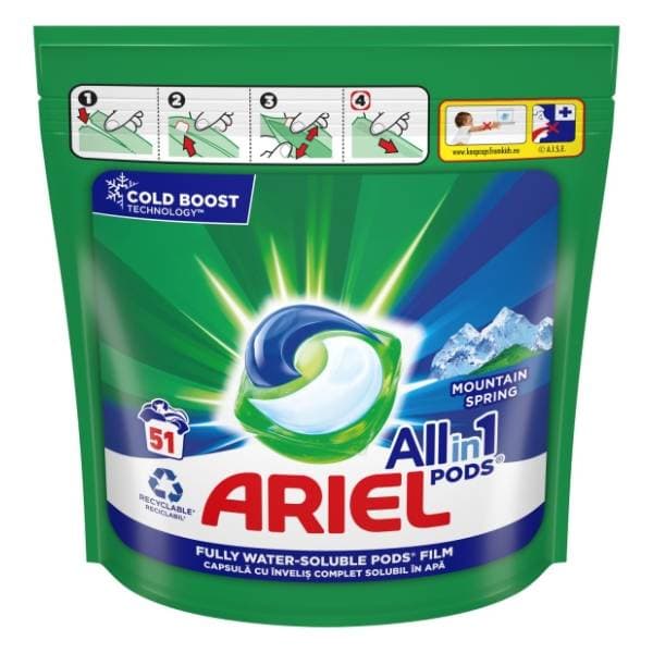 ARIEL PODS Mountain spring kapsule za veš 51kom 0
