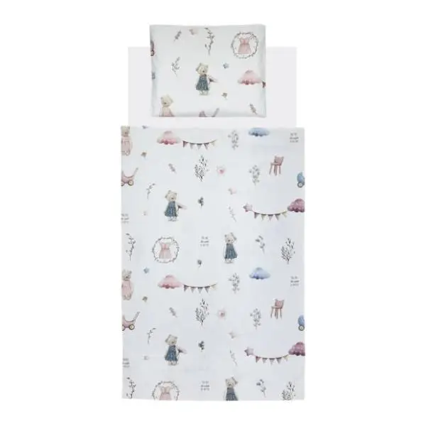 BABY TEXTIL posteljina Retro mede 80 x 120 cm devojčice 0
