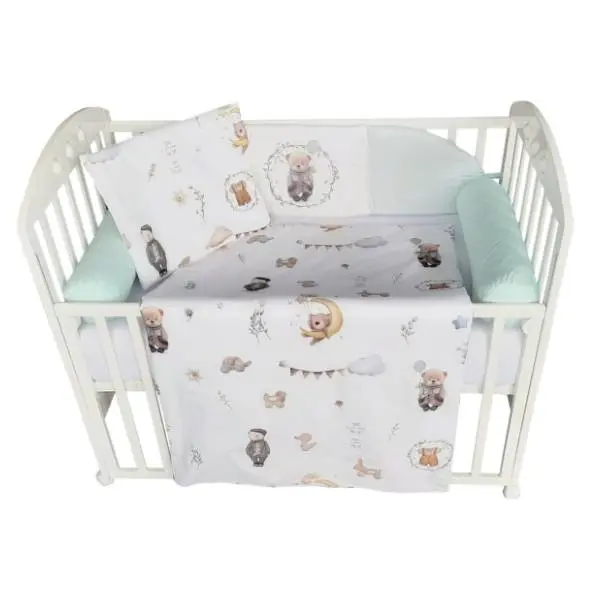 BABY TEXTIL posteljina za bebe Retro mede 80 x 120 cm mint 0